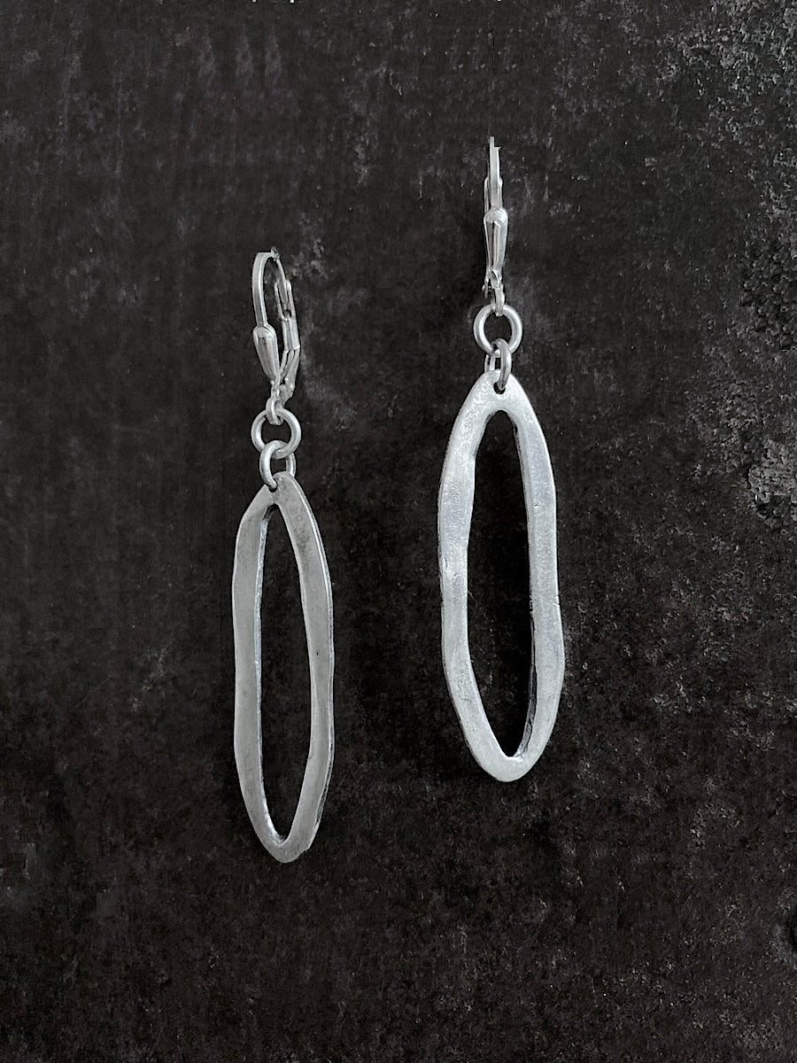 Stone Open Oval Hoops