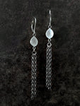 Brushed Coin Chain Earrings
