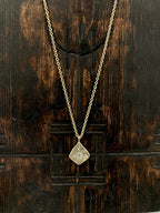 Carved Diamond Pendant 14k