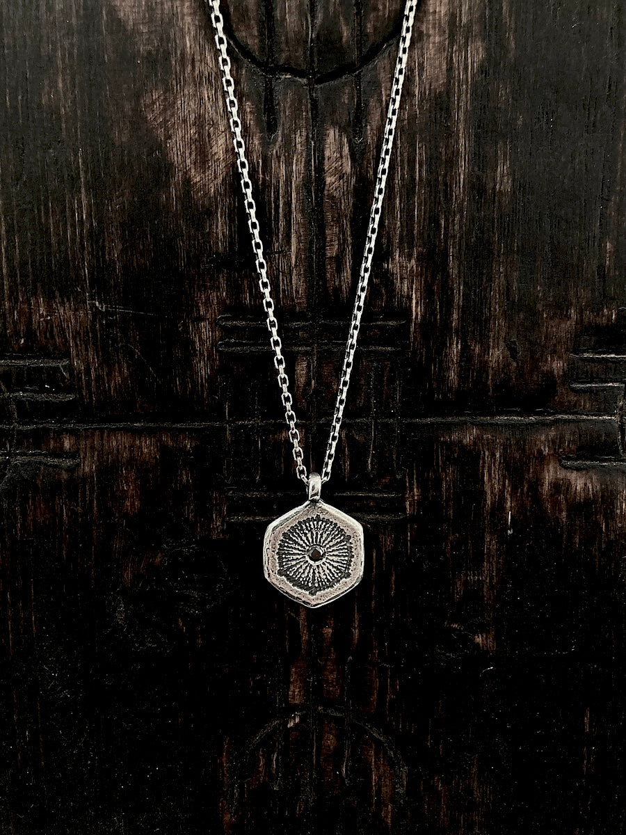 Coral Diamond Pendant