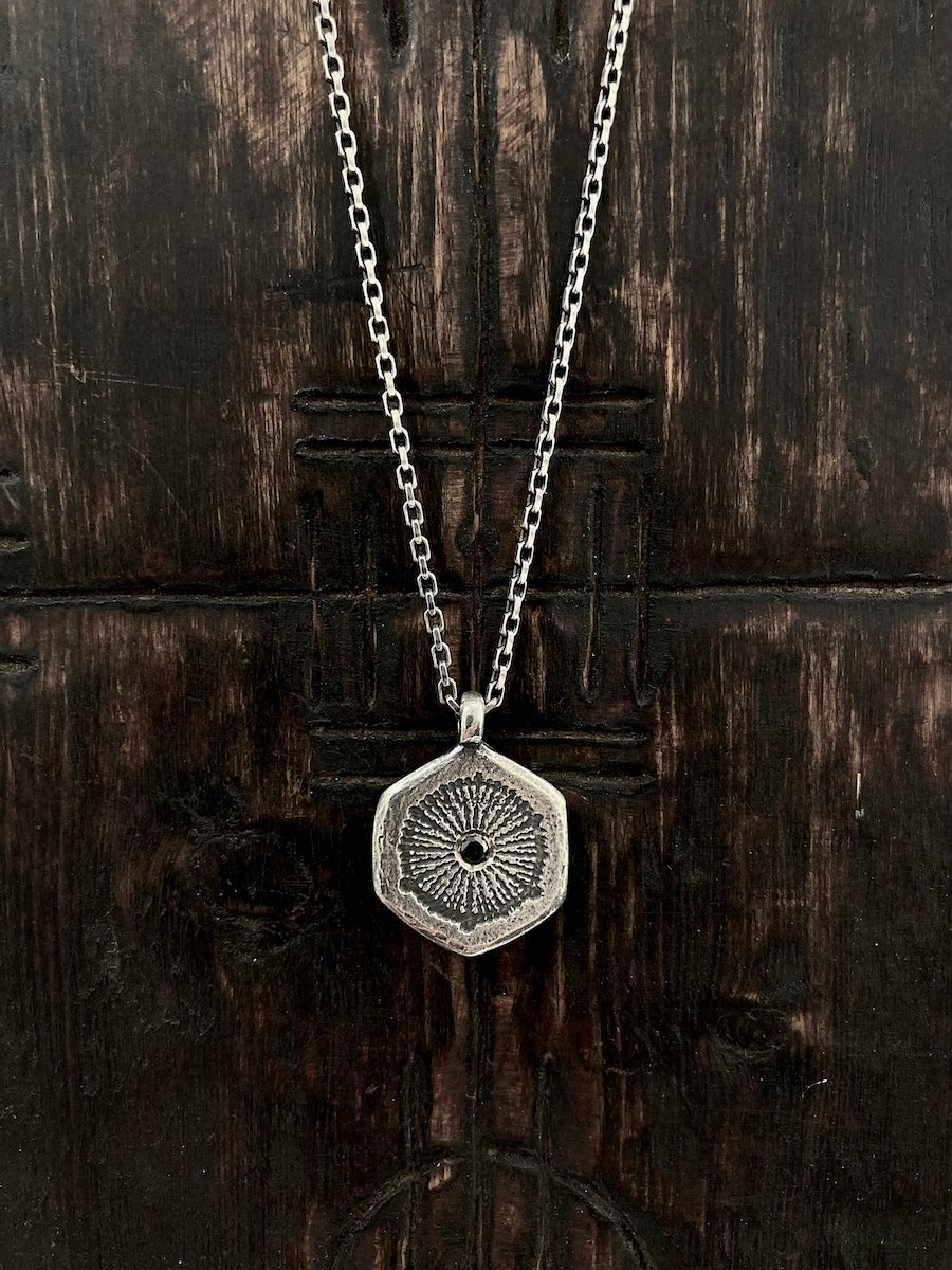 Coral Diamond Pendant