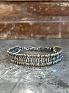 Crushed Beaded Bar Bracelet