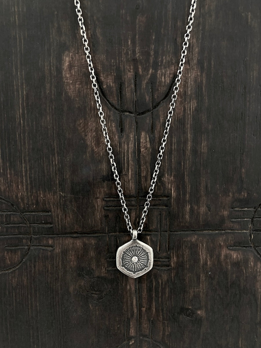 Coral Diamond Pendant