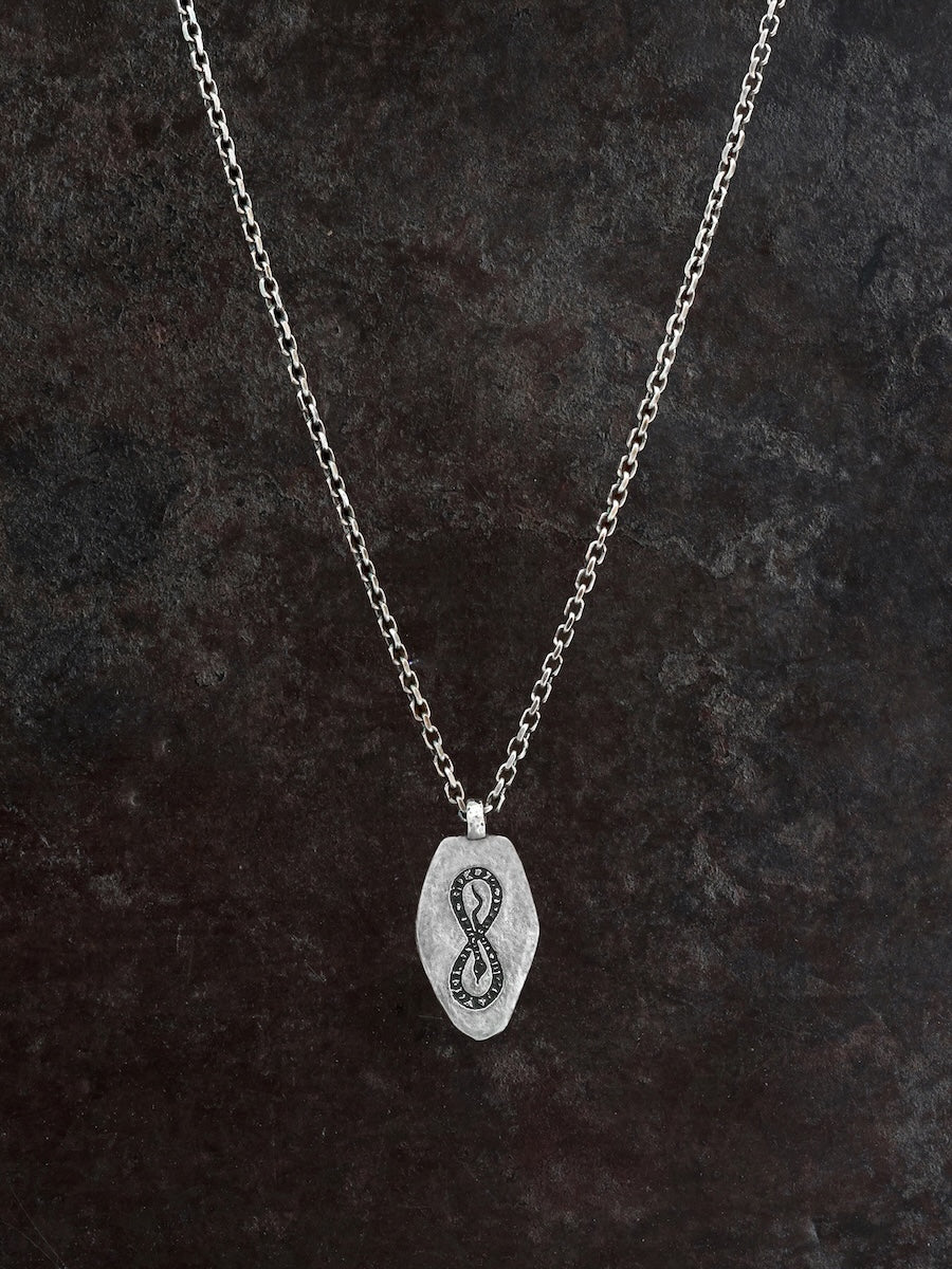 Sterling silver Infinity Snake Pendant Necklace