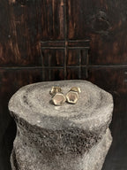 Hex Stud Earrings 14k Gold