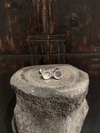 Hex Stud Earrings Silver