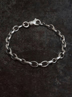 handmade aged 925 sterling silver cable chain consists of a mix of two oval links for men and women.