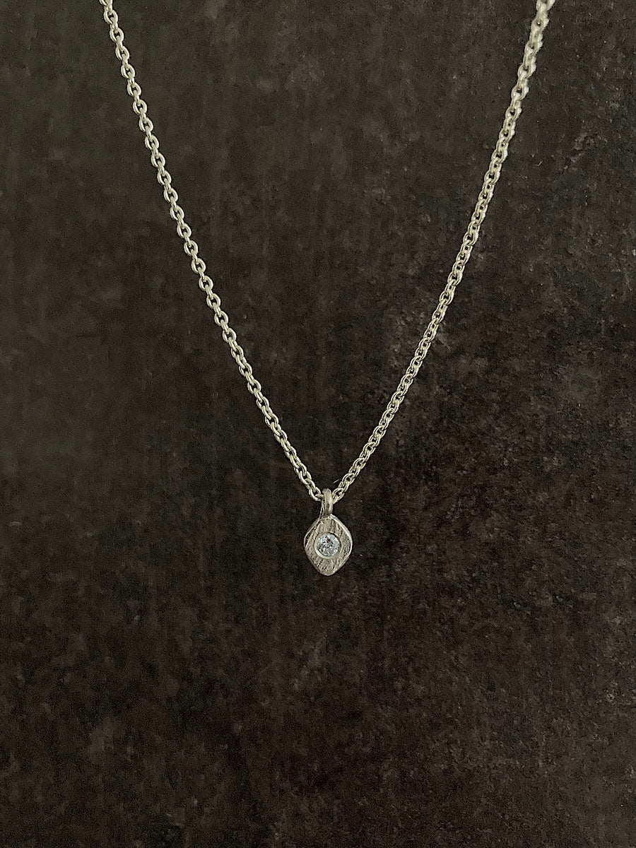 Natural Diamond on Diamond Pendant 14k