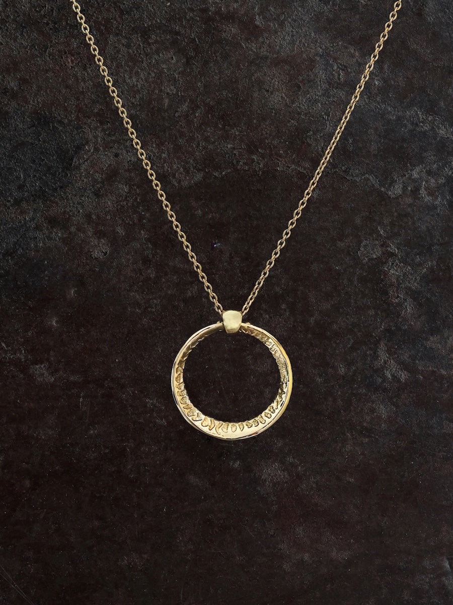 Solar Eclipse Pendant 14k Gold