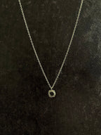 Spun Circle Thin Pendant 14k