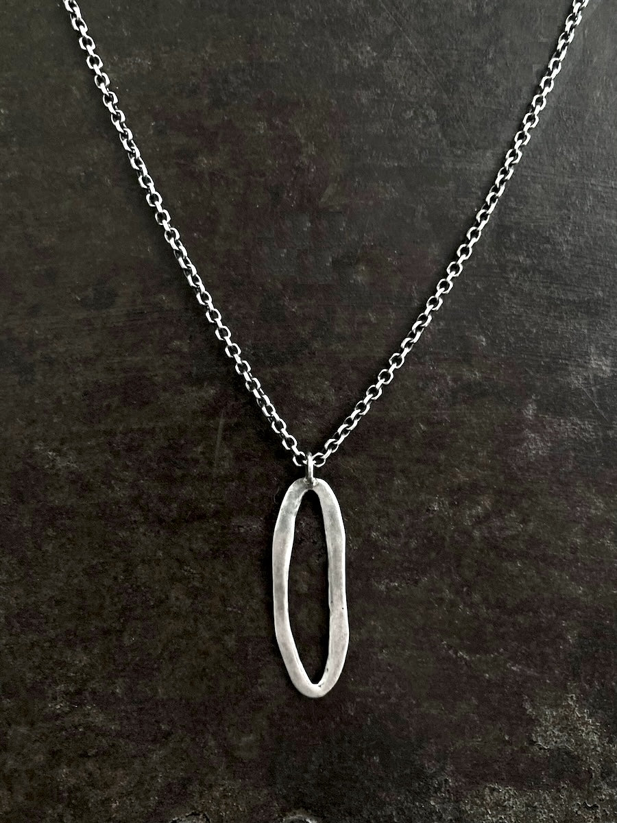 Stone Open Oval Pendant