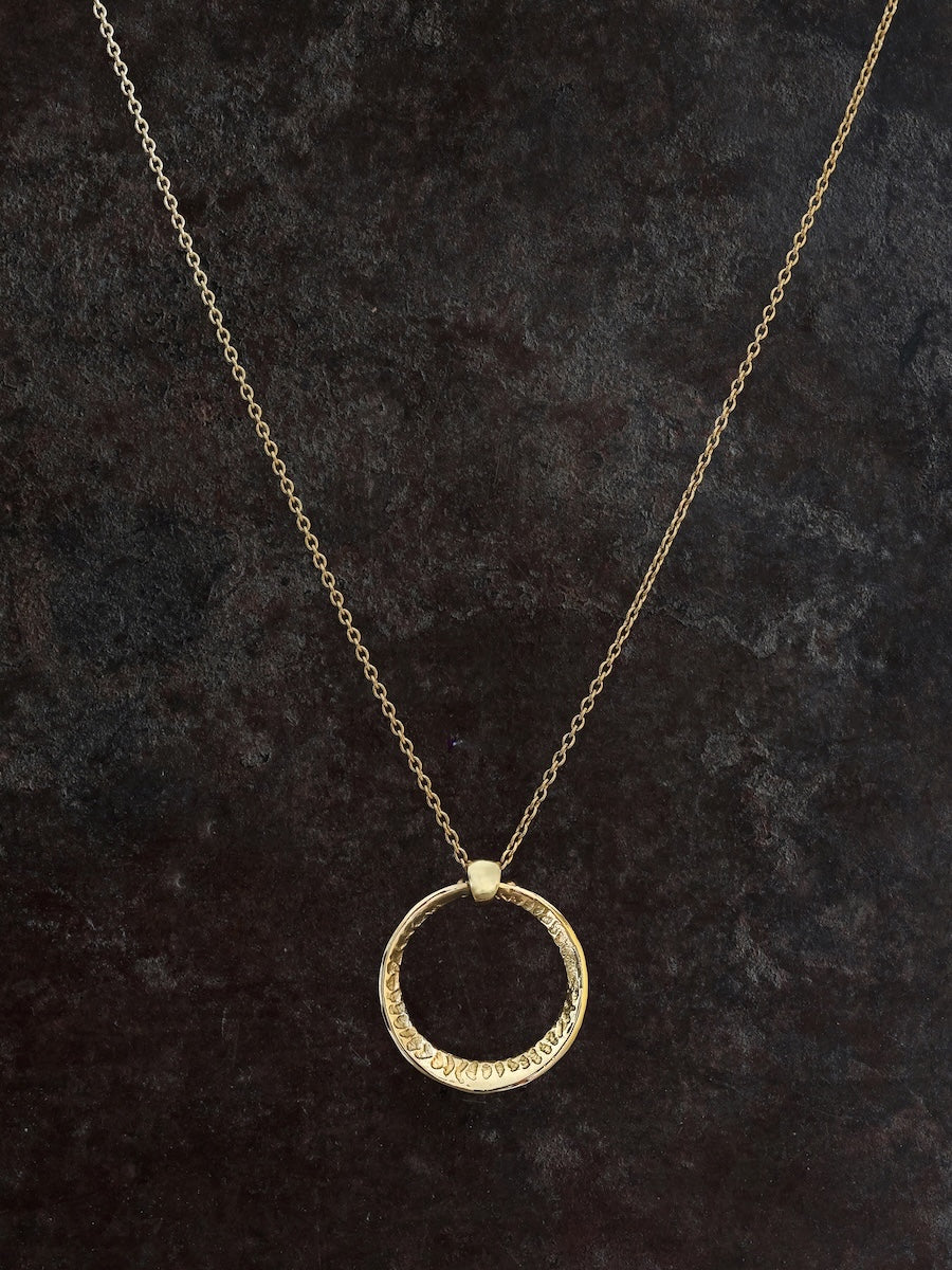 Solar Eclipse Pendant 14k Gold
