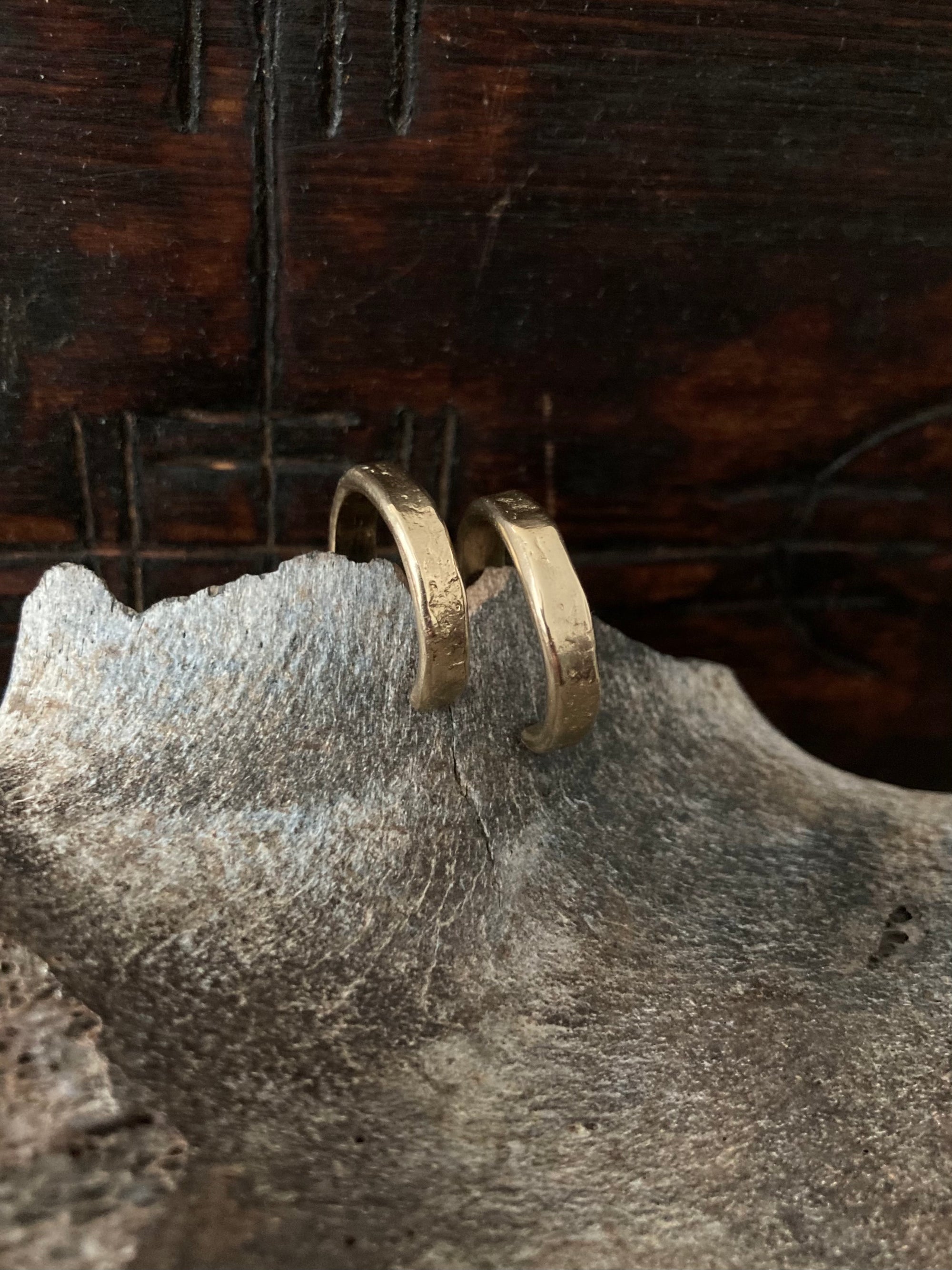 Stone Hoop Earrings Gold
