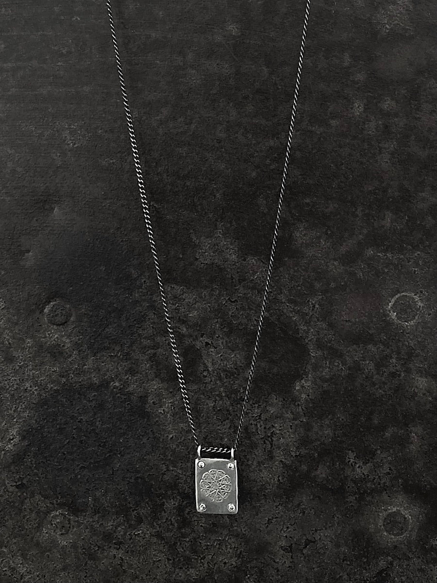 Arabesque Diamond Pendant Silver