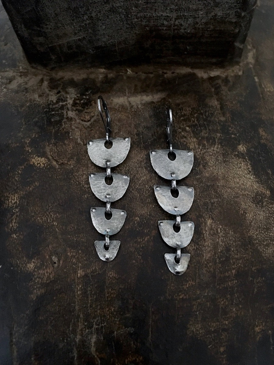 Silver Cascade Earrings