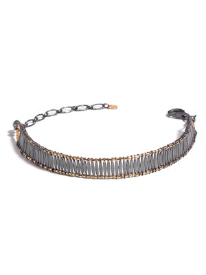 Crushed Silver & Gold Filled Bracelet