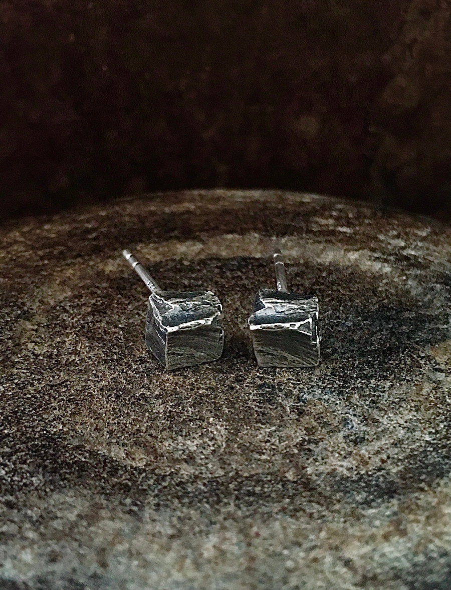 Cube Studs Silver