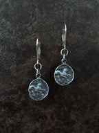 French Lion Coin Earrings
