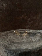 Micro X Studs 14k Gold