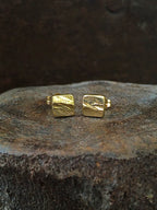 Redwood Square Studs 14k Gold