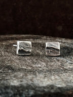 Redwood Square Studs Silver