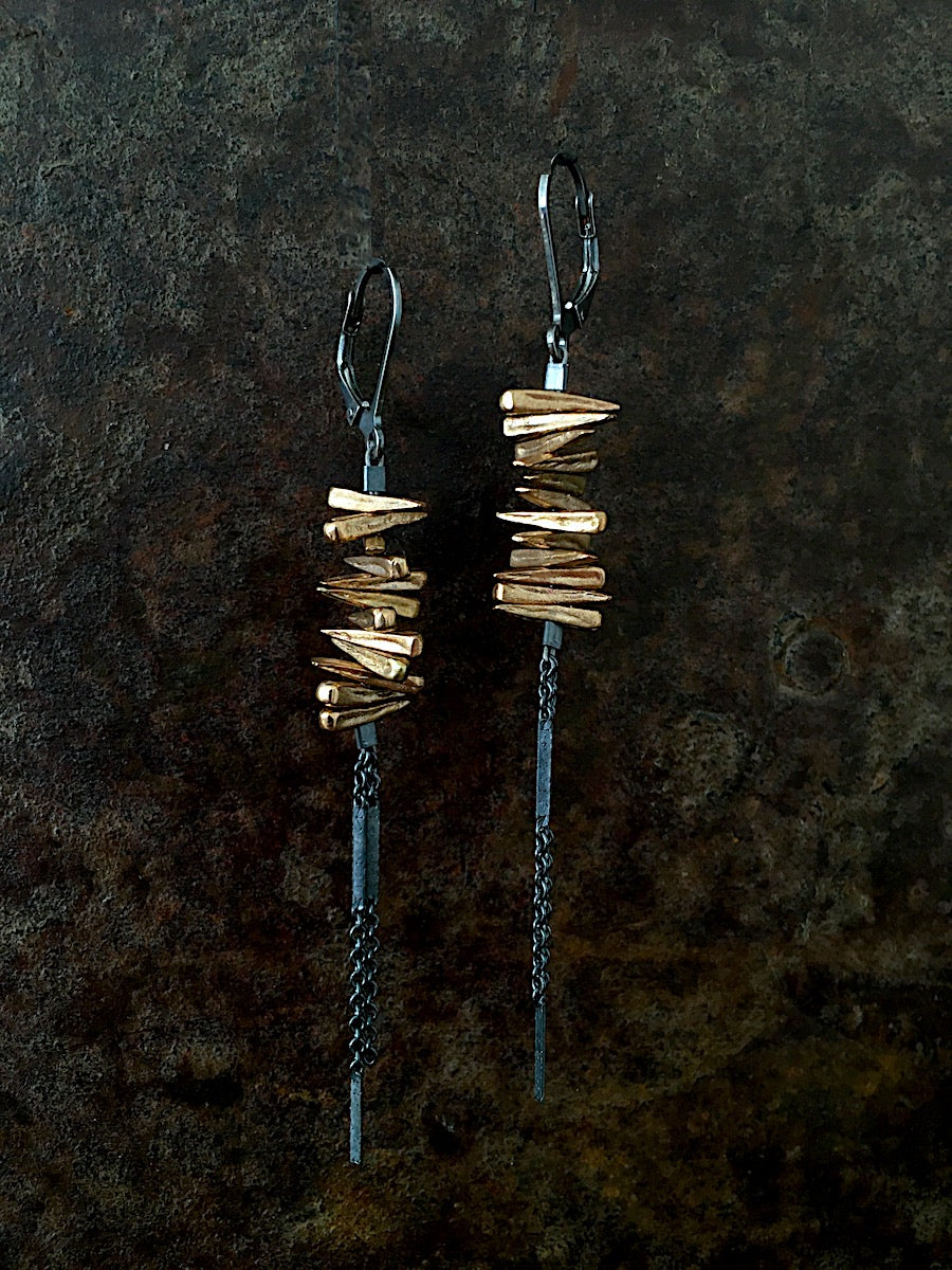 Spike Earrings bronze