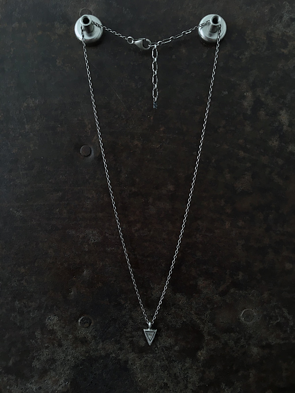 Tri Diamond Pendant Silver