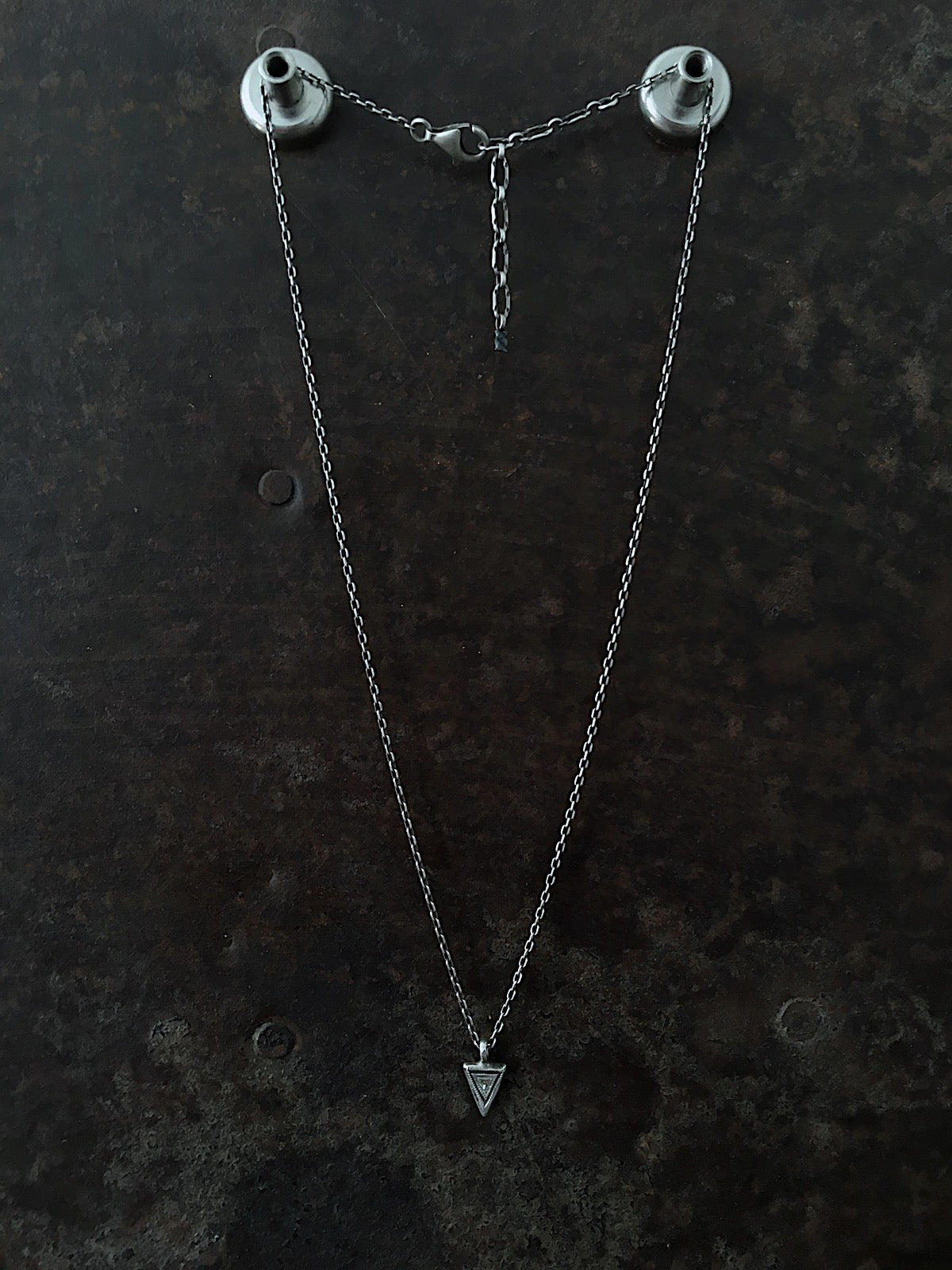 Tri Diamond Pendant Silver