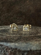 Beaded Diamond Studs