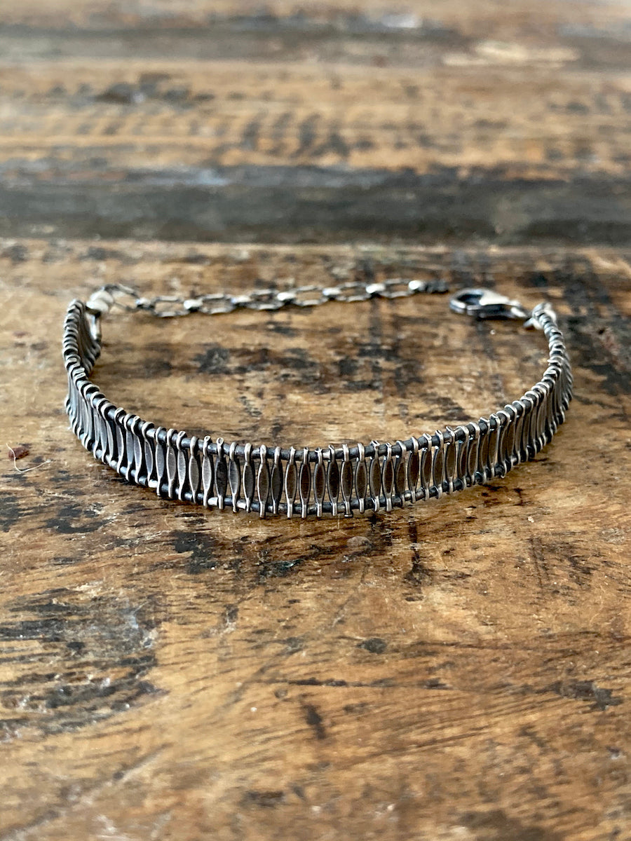 Crushed Silver Bracelet (aged)
