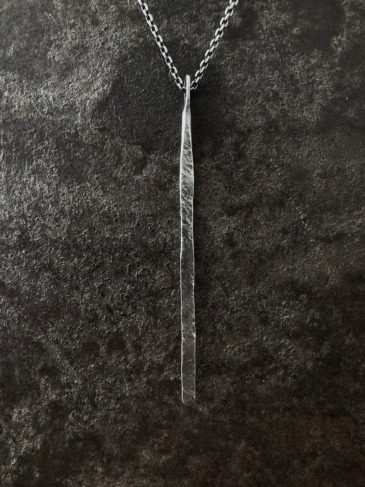 Sliver of Silver Long Pendant